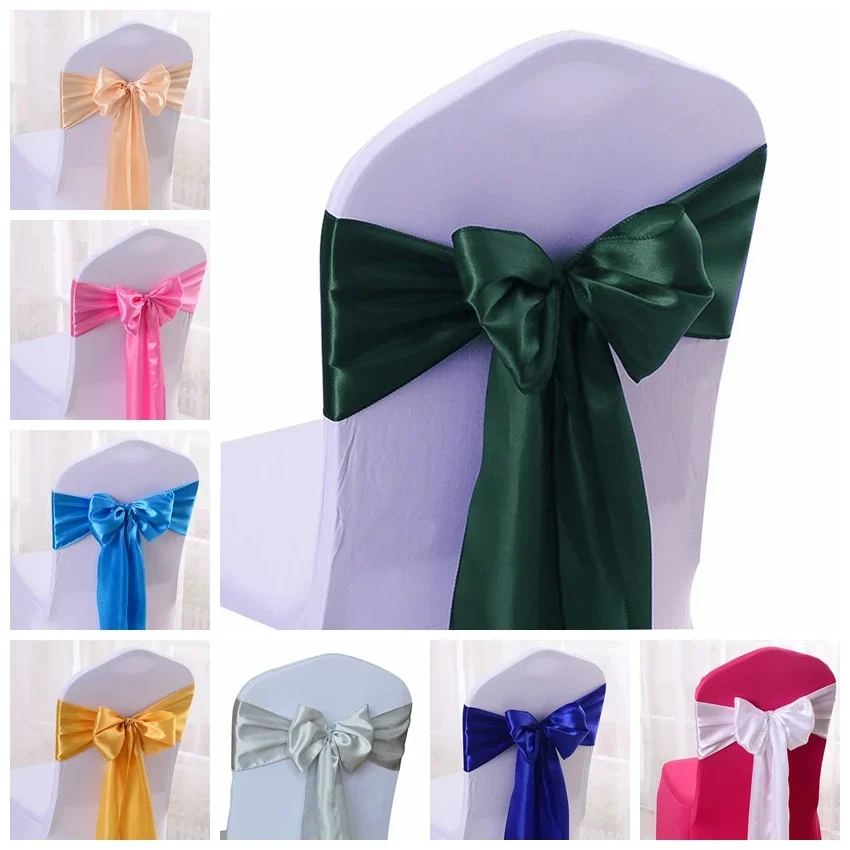 

Satin Chair Sash Band Wedding 15x270cm Quality Bow Tie Birthday Party Hotel Show Decoration Wholesale Shiny Nice Look Design