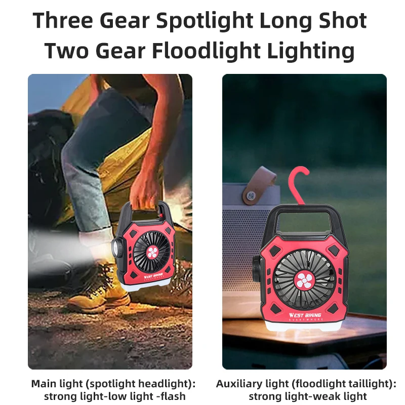 WEST BIKING ޴ ķ , ǳ , 3 in 1 ٱ ߿ , USB ,  , ̽ Ʈ 