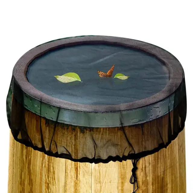 Hálófedél Esőhordó Kerti Eső Vödör Húzózsinór Esővödör Szűrőháló Víztartály