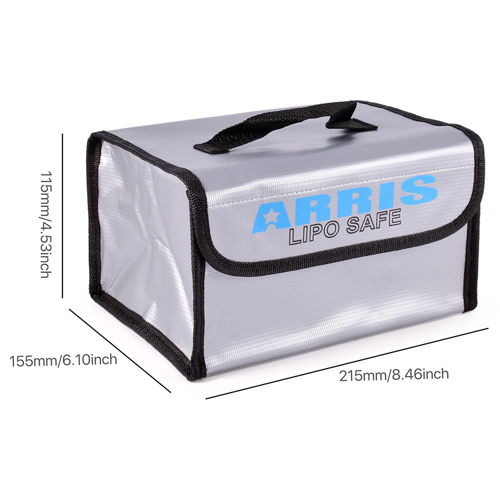 Sb4c4ee2eec634b25a34e9072c86ea474G Lipo Guard Safety Bag Fireproof Explosion-Proof Portable Lipo Safety Bag 215*115*155mm for RC FPV Racing Drone Car Battery Safe