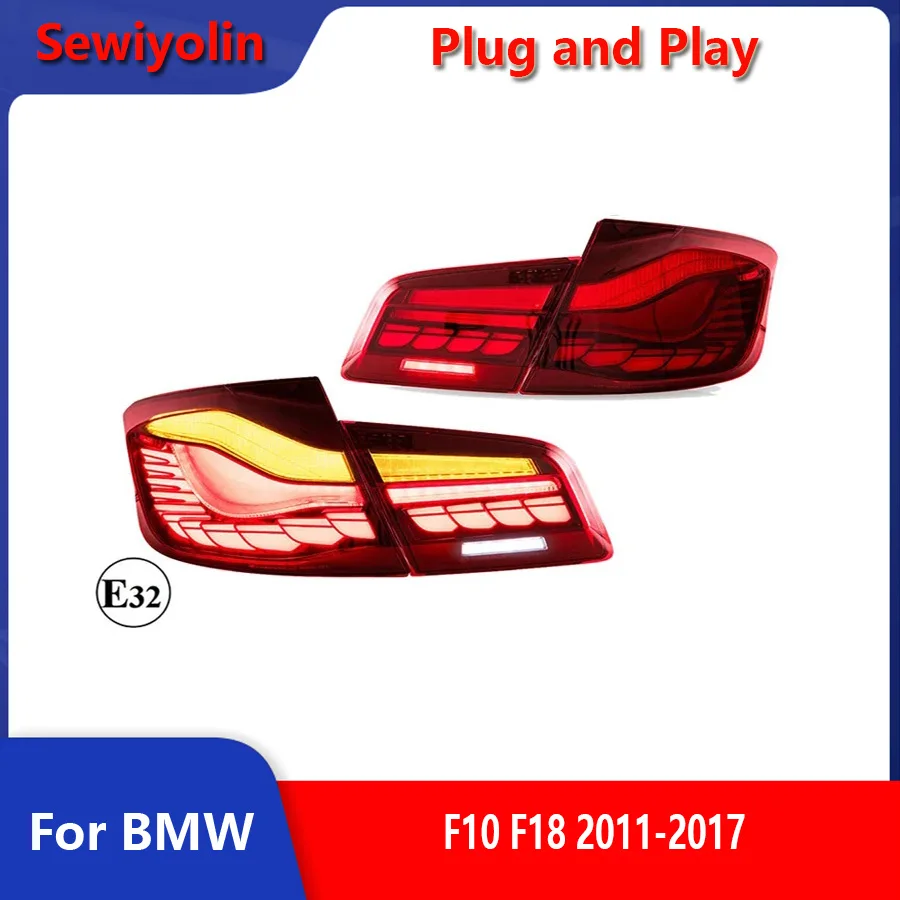 

Car Accessories Led Tail Lights For BMW F10 F18 2011-2017 Rear Lamps Animation DRL Signal Automotive Brake Fog Plug And Play