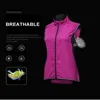 Women Purple Cycling Vest Windproof Sleeveless Jersey Breathable MTB Bike Jersey Bicycle Gielt Windbreaker Reflective Vest 2