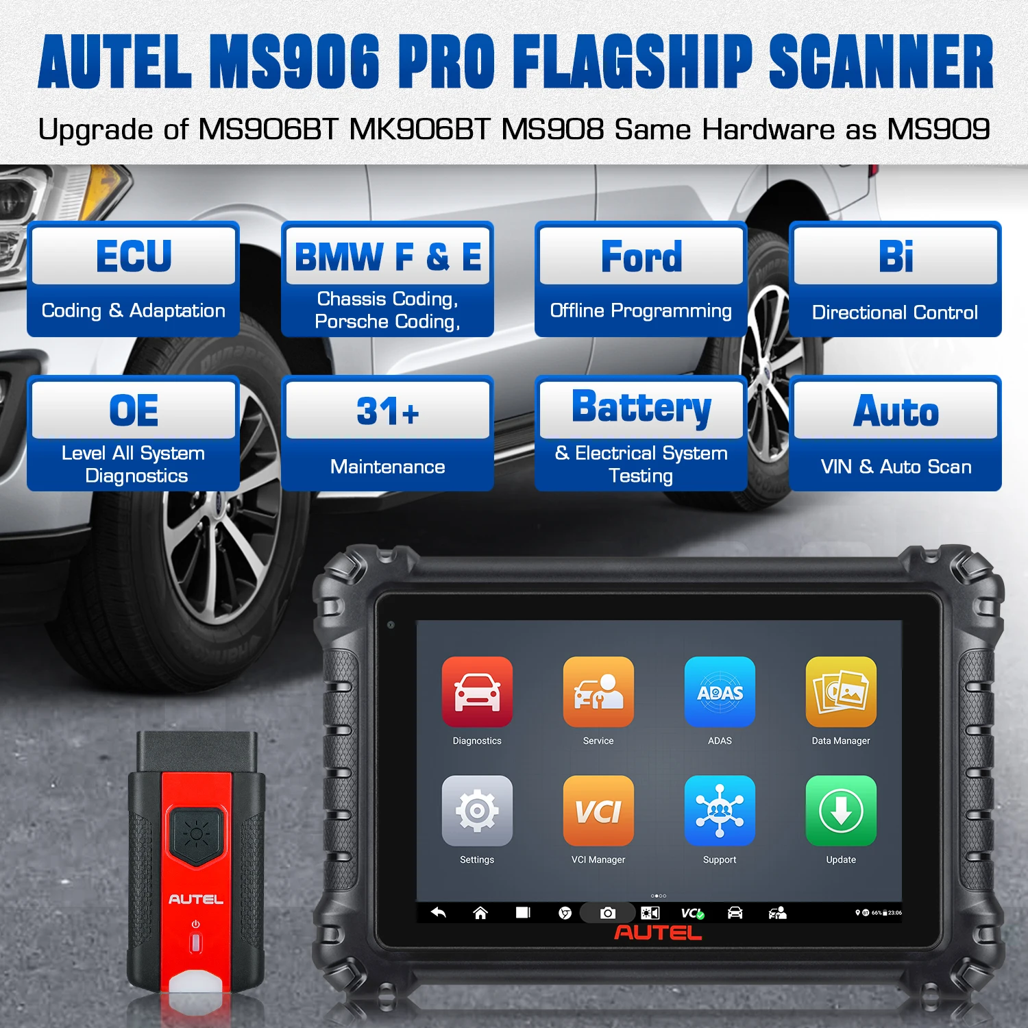 Autel Maxisys Ms906pro Automotive Diagnostic Scanner New Upgrade Of Ms906bt  With Better Hardware, Same Function As Mk906pro - Diagnostic Tools -  AliExpress