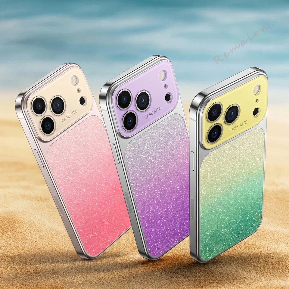 Bling Glitter Phone Case For Iphone With Camera Lens Protection_voghion.com