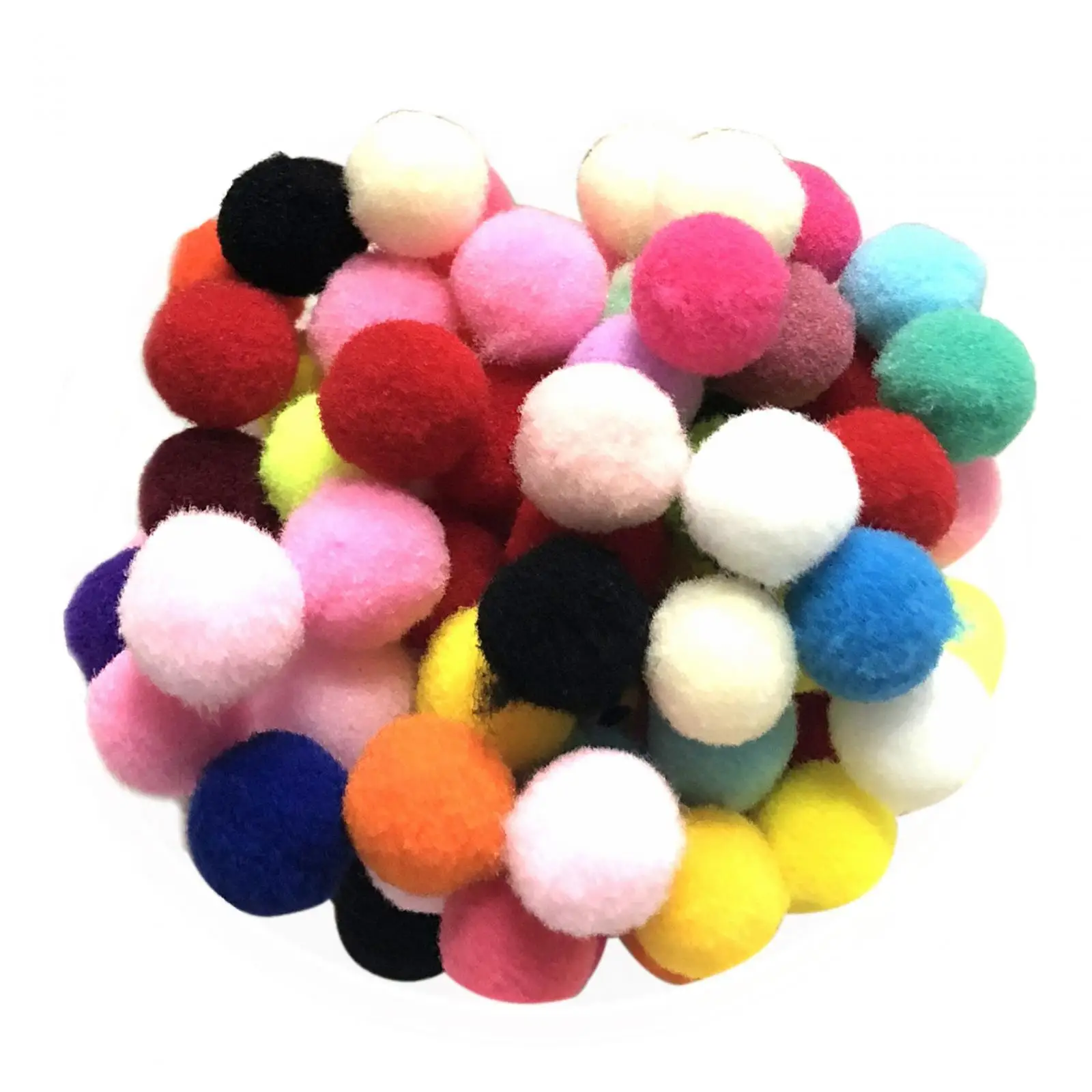 100x Pom Poms Balls Arts Craft Making Assorted pompoms for Toys Party