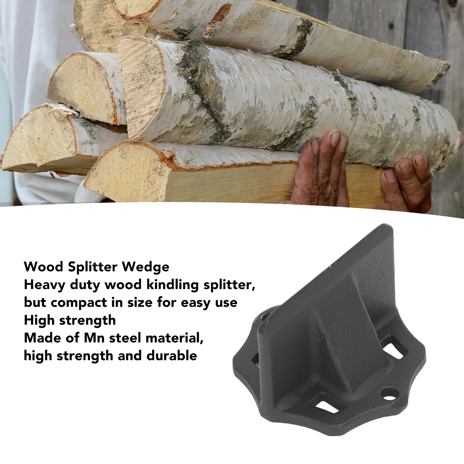 Wood Splitter Wedge Heavy Duty Firewood Kindling Splitter Small Manual Log for Fireplace Stove Wedge Firewood