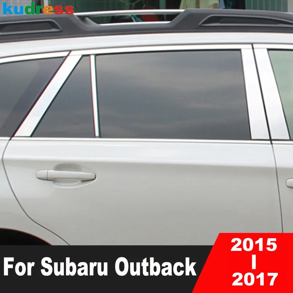 

Для Subaru Outback 2015, 2016, 2017, окошко из нержавеющей стали, центральный столбик, обшивка, средняя B C столбик, полоса, автомобильные аксессуары