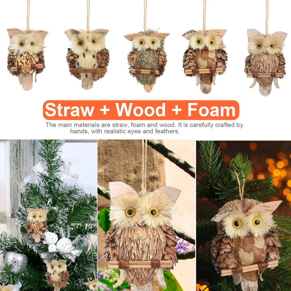 Dropship 1pc, Creative Wooden Crafts Owl Squirrel Ornaments