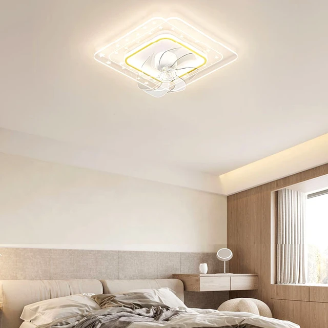 Moderna lámpara de ventilador de techo sin hojas de techo de dormitorio ventilador  lámpara de ventiladores de techo con luces decorativas lámparas de techo  Led 220v - AliExpress