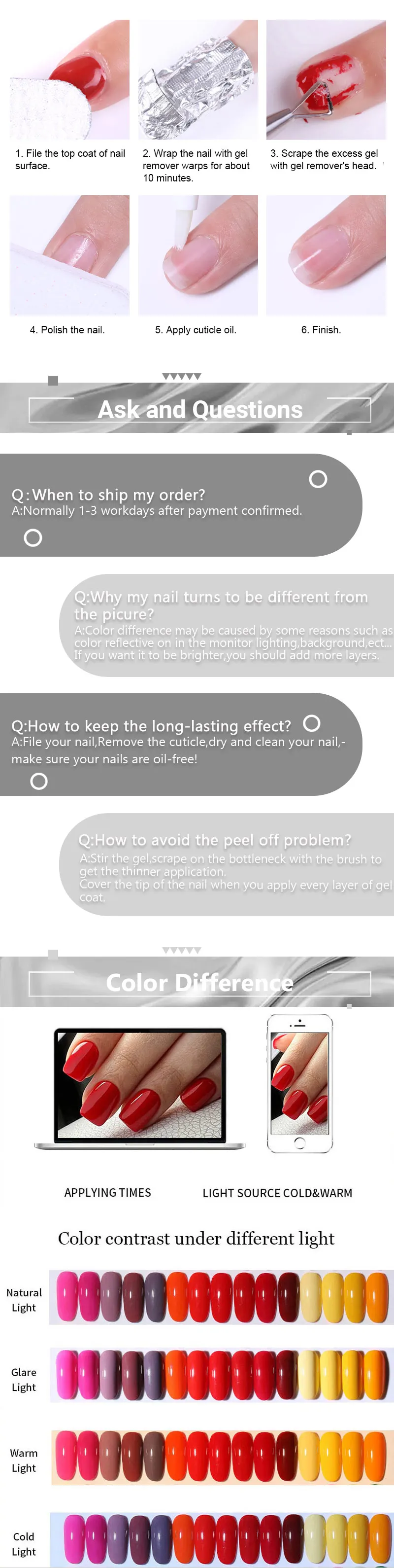 Description Picture 4 of itemLILYCUTE 5ml Champagne Chrome Gold Metallic Liner Gel Polish Super-Bright Mirror Effect French Style Drawing Line Nail Art Gel