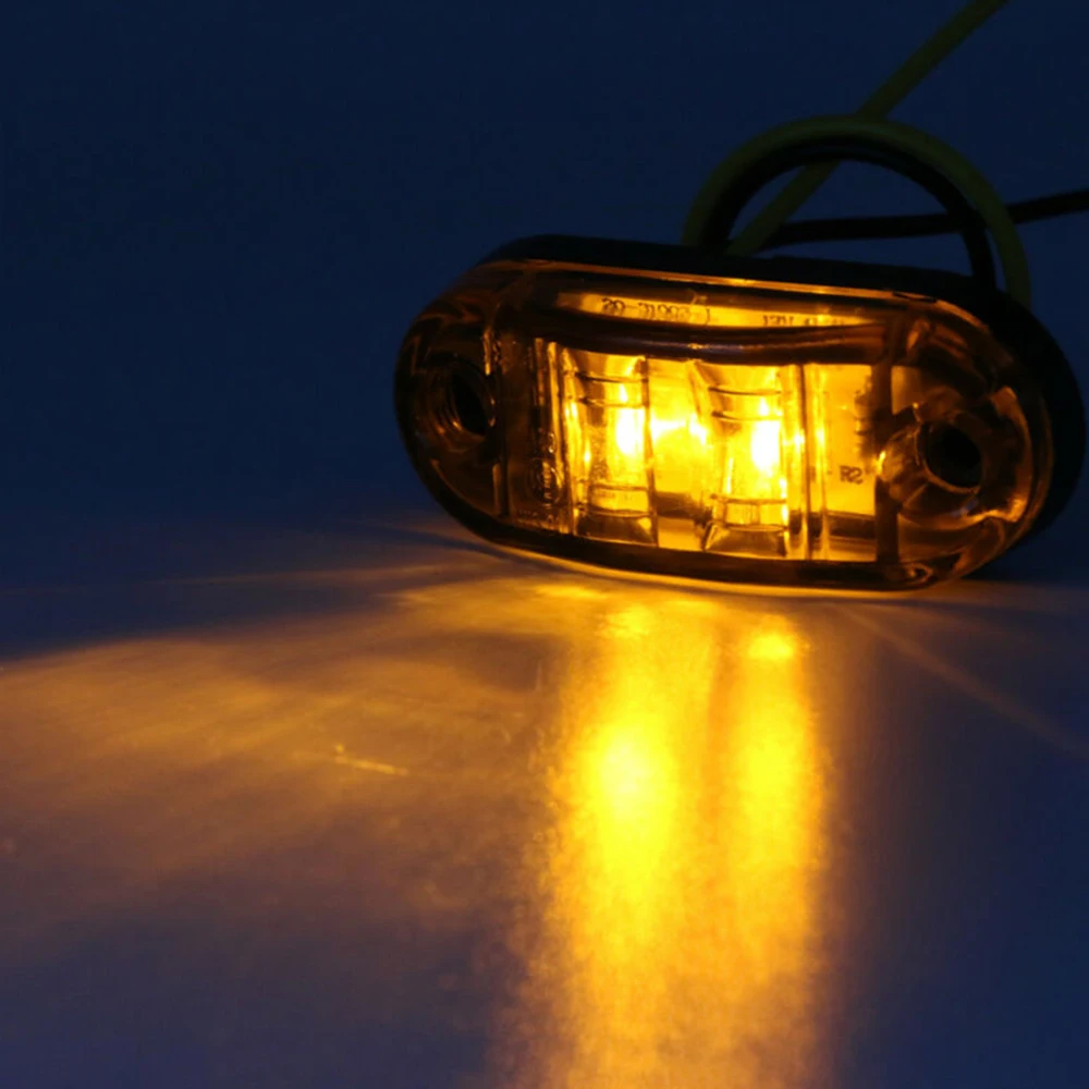 

Front Marker Indicator Light LED Parts Side Universal Waterproof Lamps Lighting Trailers 12V 24V 4 pcs Durable