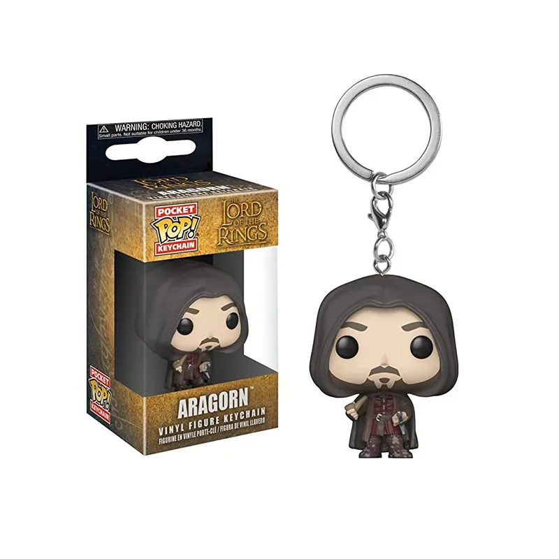 Funko Pop Cartoon The Lord Of The Rings Aragorn Pocket Keychain Vinyl Action Figures Model Toys For Children Regalo Di Natale