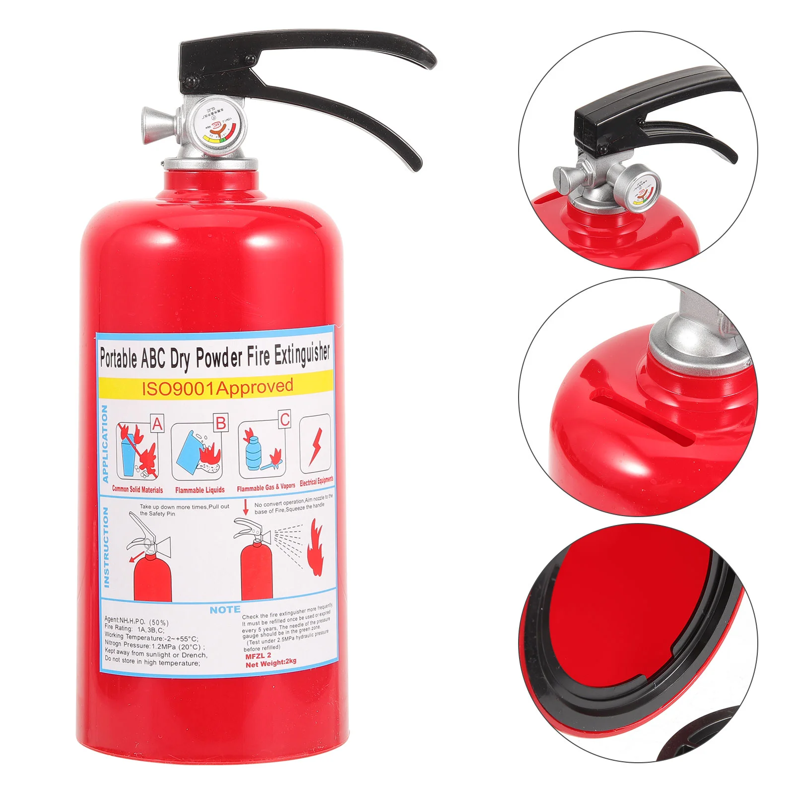 Fire Extinguisher Shape Coin Bank Kids Piggy Bank Boys Girls Money Saving Box Aluminum Alloy Home Decor Storage Container 2