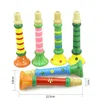 Children's Colorful Intellectual Development Vocal Novelty Puzzle Toys Wooden Horn Whistle Musical Instrument Interest Training 3