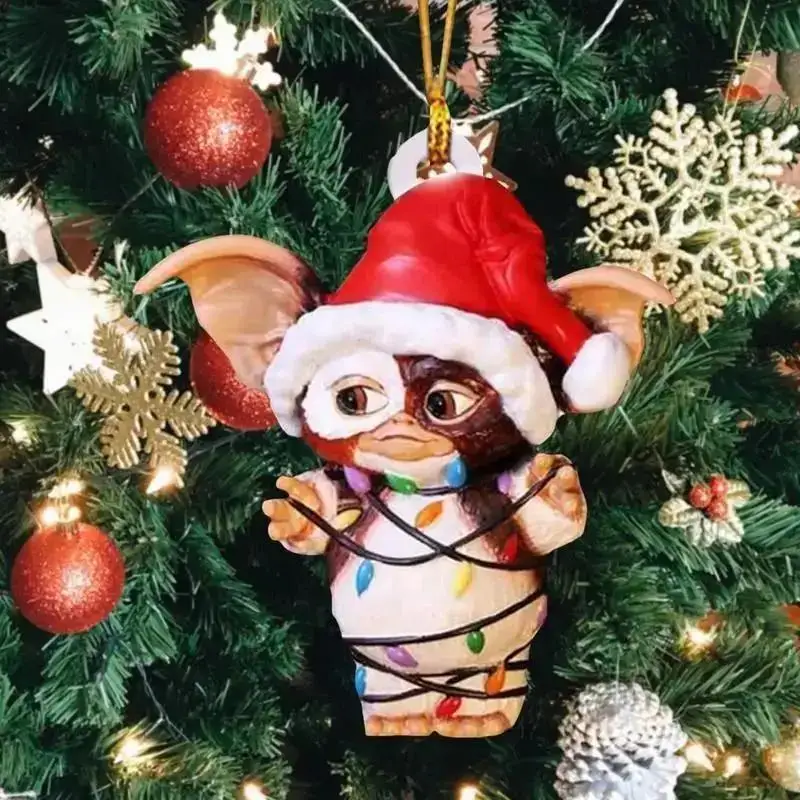 Xmas Gremlins Santa Hat Socks Dog Honeycomb Ball Christmas Tree Pendant Christmas Party Decorations Children Christmas Gift
