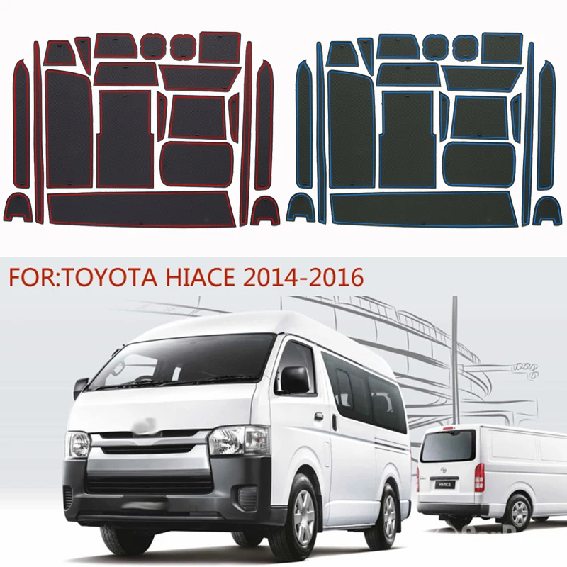 

Car Door Groove Mat For Toyota HIACE 2014 2015 2016 Door Slot Pads Modified Dust Pad Storage Pad Car Accessorie