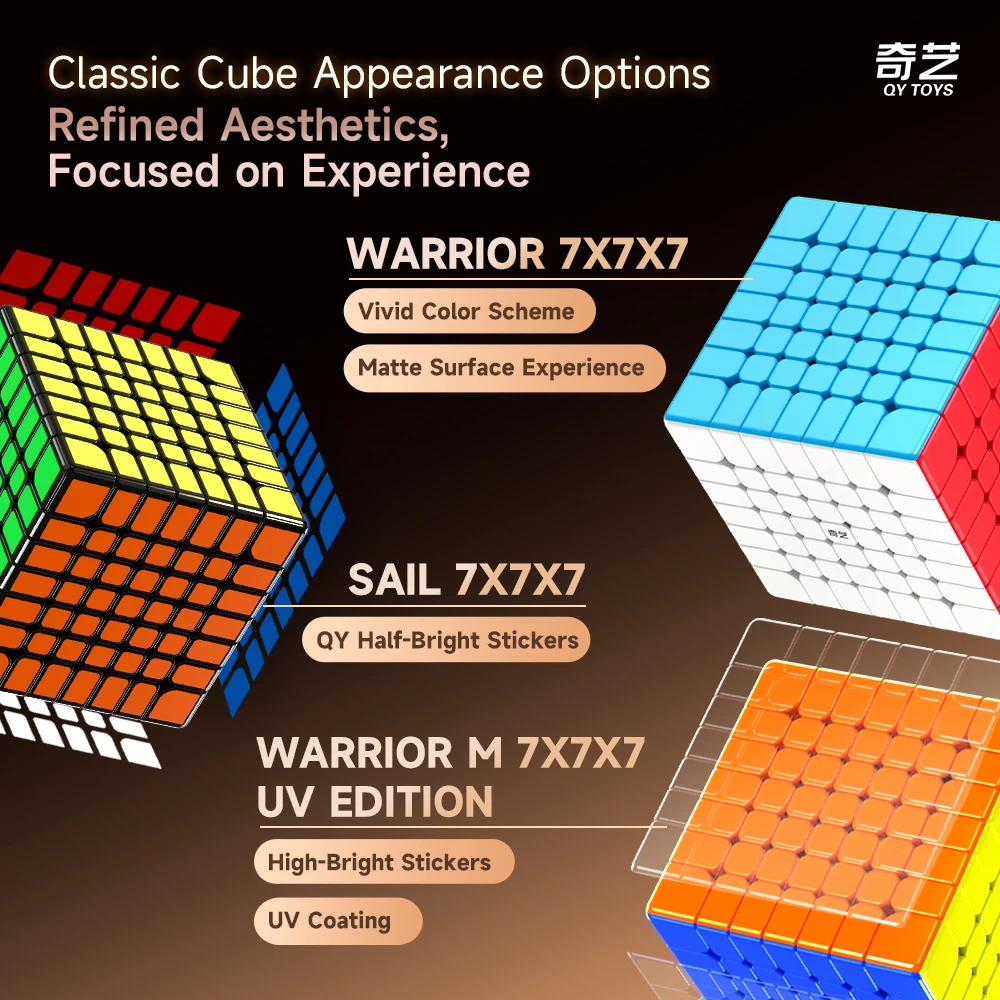 QiYi Warrior 7x7x7 마그네틱 UV QiXing QiHang 7x7 매직 큐브 QY 7X7 스피드 큐브 퍼즐 장난감 Cubo Magico 어린이 선물