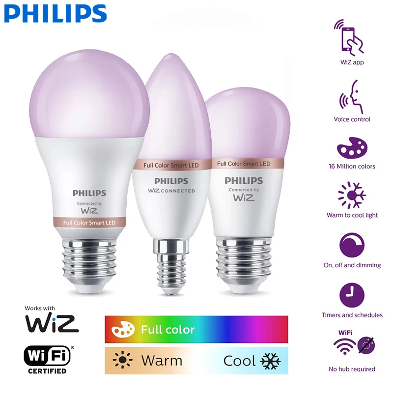 Philips Smart LED Full Color Dimmable Bulb with Mobile Control