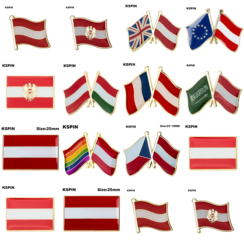 

Austria Flag Laple Pin Badge Brooch