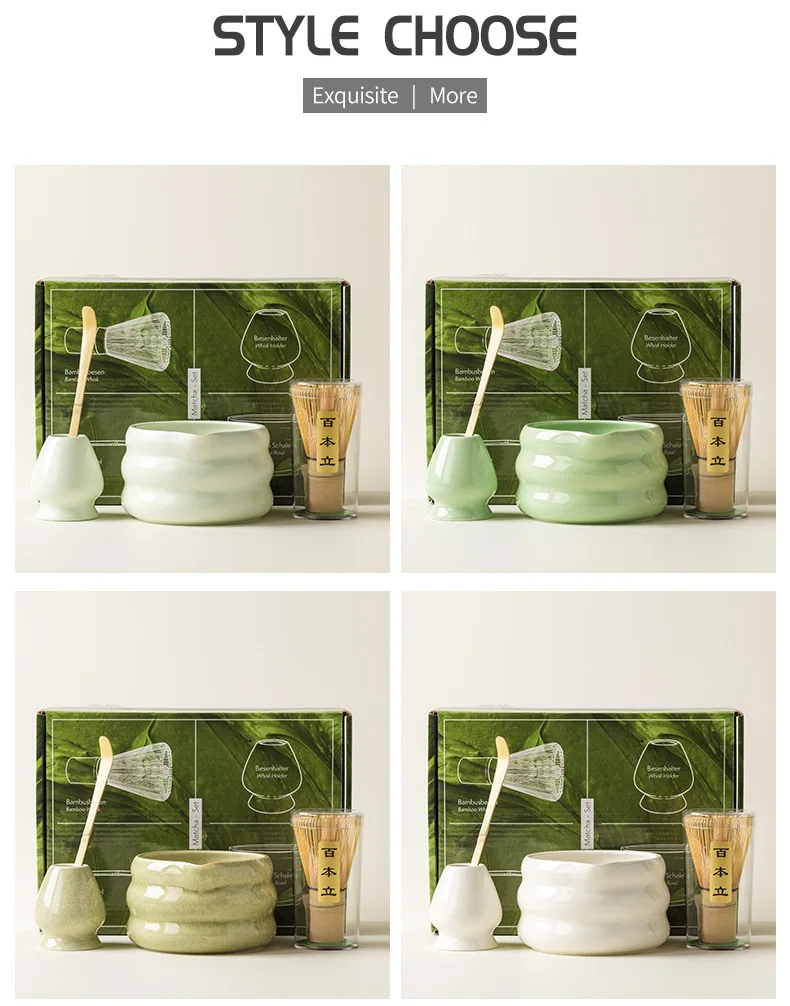 Matcha Tee Set Mit Besen, Keramikschale, Löffel Und Sieb_voghion.com
