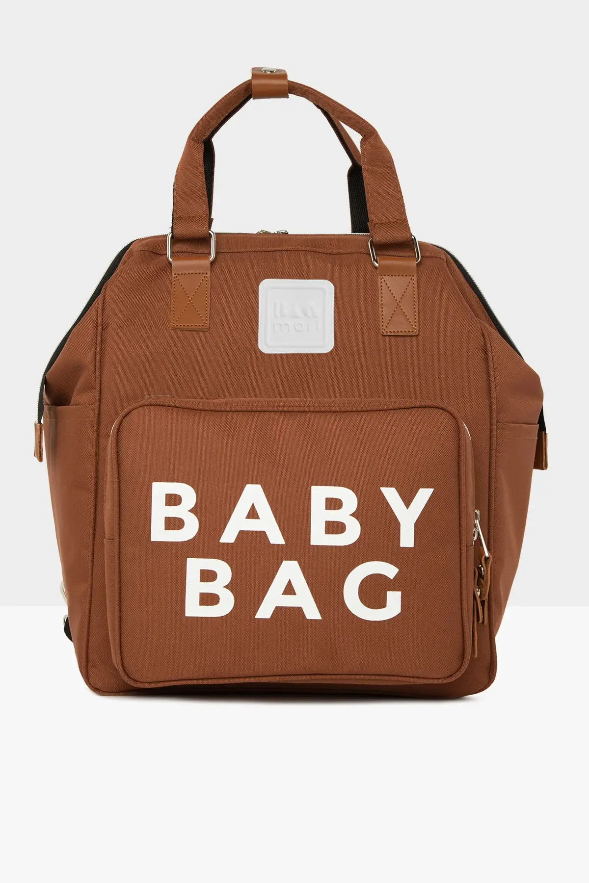 

Tan Baby Bag Printed Pockets Mother Baby Care Backpack M000005163