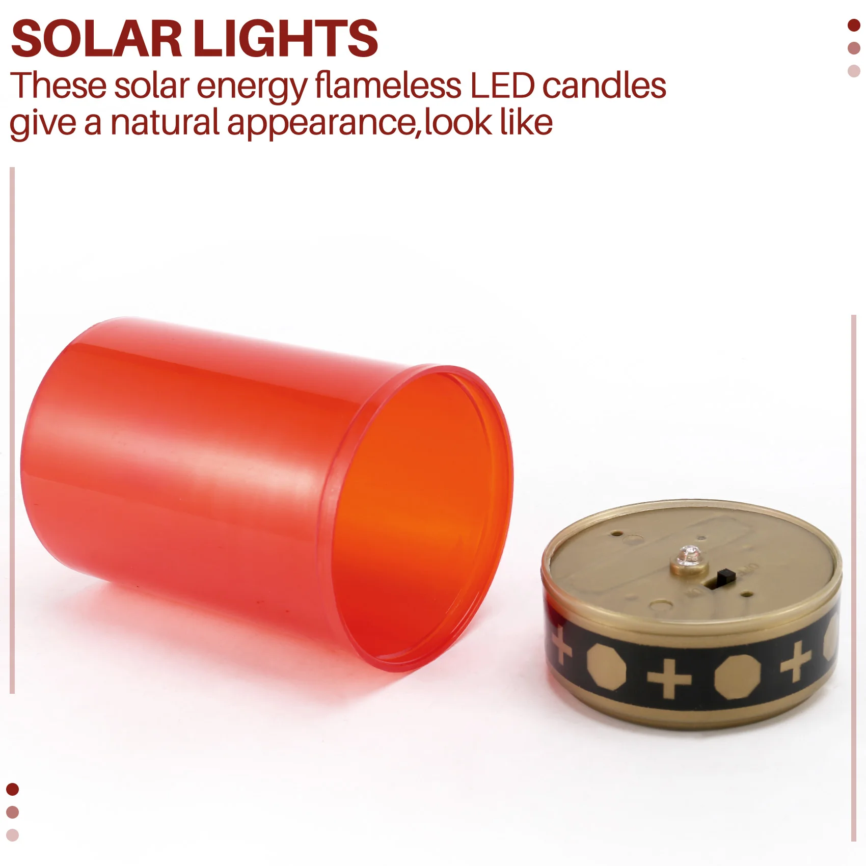 Grave Candle for Cemetery Grave Solar Lights with Lighting LED Light Various Wind