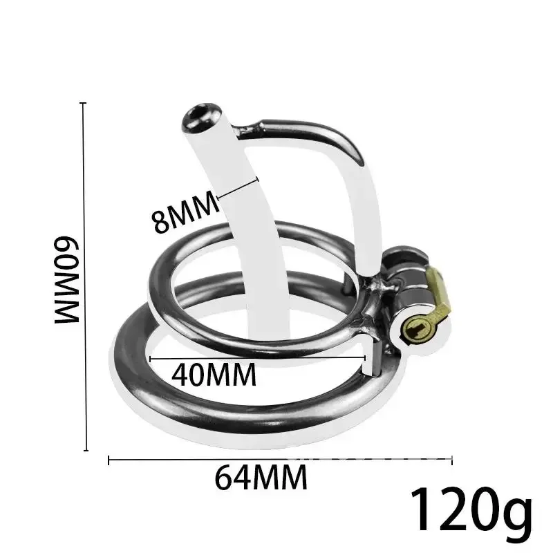 Male Stainless Steel Chastity Lock Abstinence Dick Bondage Anti-cheating Penis Cage Hidden Cock Ring Gay Sex Toys Adult Sex Toy
