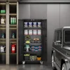 72 Inches Metal Garage Storage Cabinet with Wheels, Locking Metal Storage Cabinet with 4Shelves 2