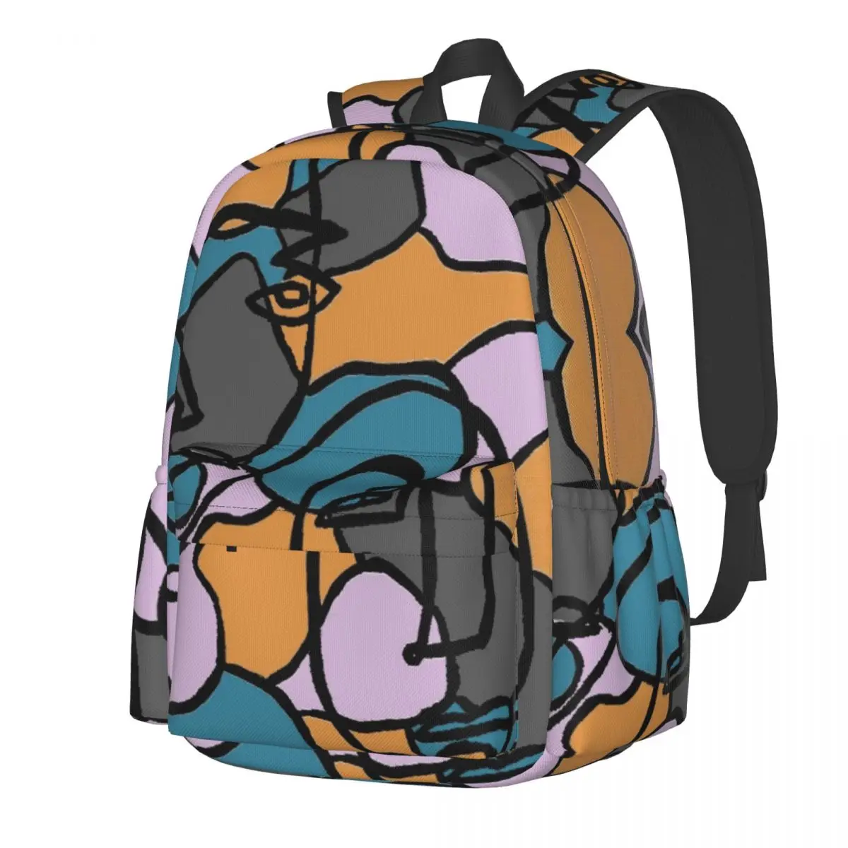 

Рюкзак с абстрактными линиями, цветные спортивные рюкзаки для мальчиков, мягкие школьные сумки высокого качества, уличная одежда, рюкзак