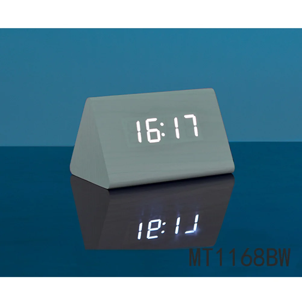 Alarm Clock Desk Perpetual Calendar with Night Light Digital LED Display Clocks 3