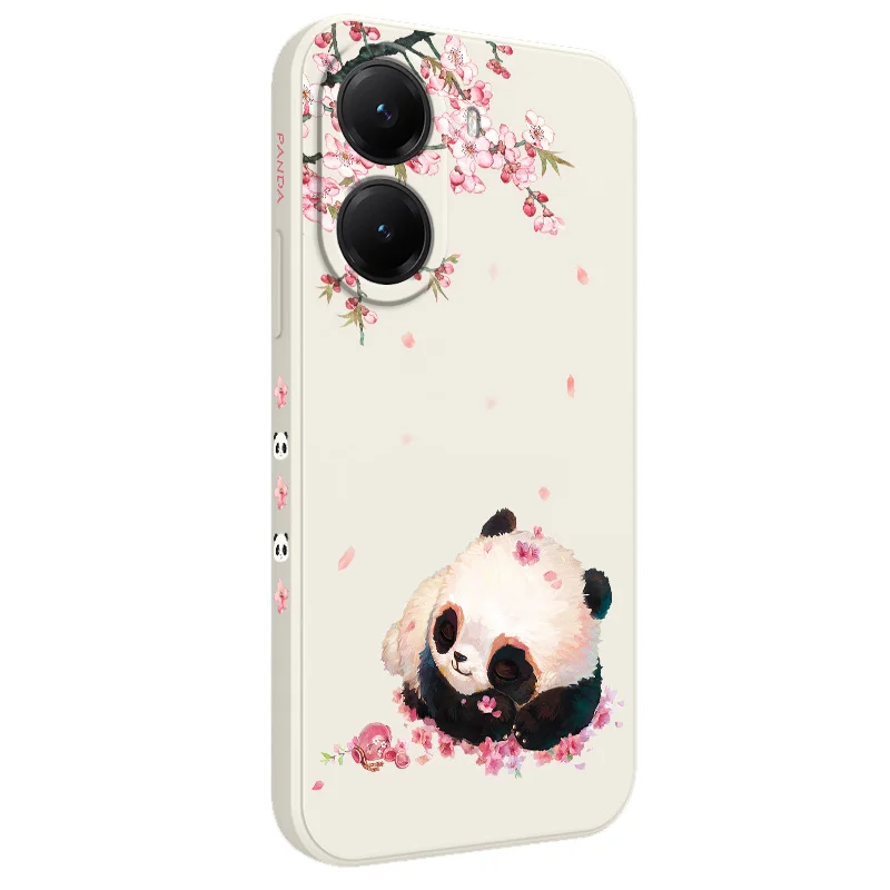 Floral Panda Silicone Soft Phone Case