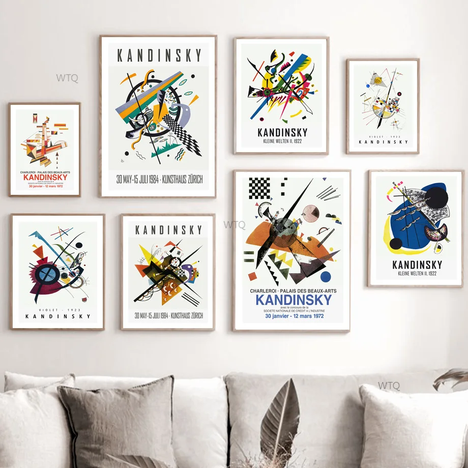 Kandinsky Modern Line Geometric Wall Art Canvas Painting Nordic Posters And Prints Wall Pictures For Living Room Vintage Decor