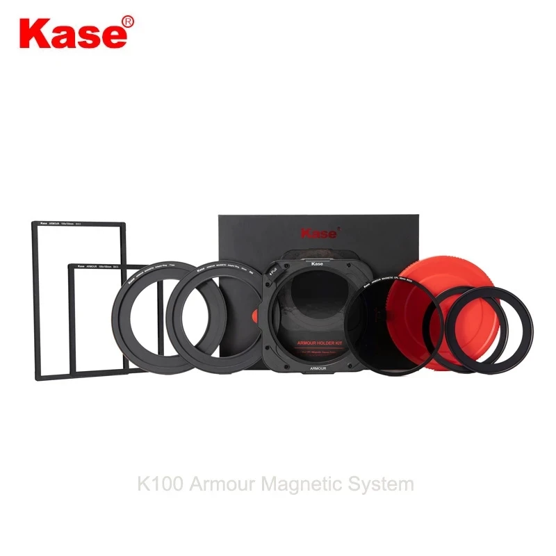 

Kase K100 Armour Filter Holder with Magnetic CPL Filter + 77mm / 82mm Adapter Ring + Filter Frame + cover kit