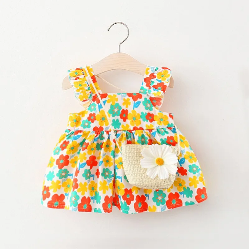 

Summer Baby Girl Dress Lemon Print Newborn Infant Dresses Christening Gowns Princess Birthday Dress for Baby Girl