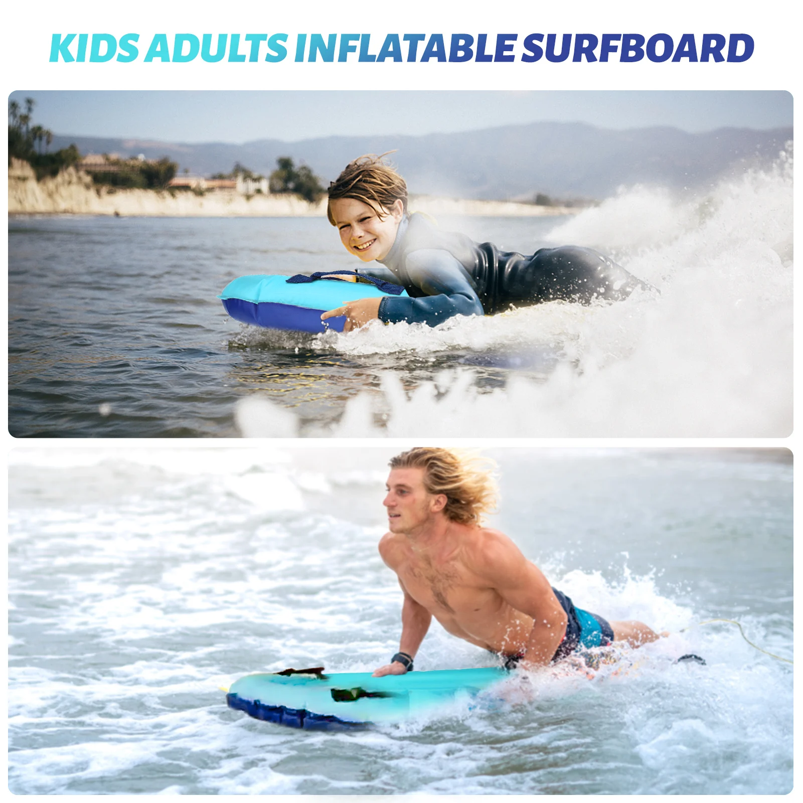 Bodyboard Enfant Planche De Surf Gonflable Avec Poignées Surf Body