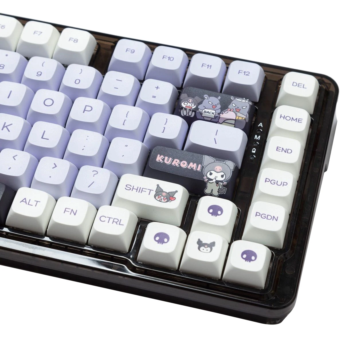 Фото Мультяшный милый Kuromi Cinnamoroll PBT персональный хвост игровой каучук XDA высота для Cherry MX механическая клавиатура колпачок для клавиатуры №3