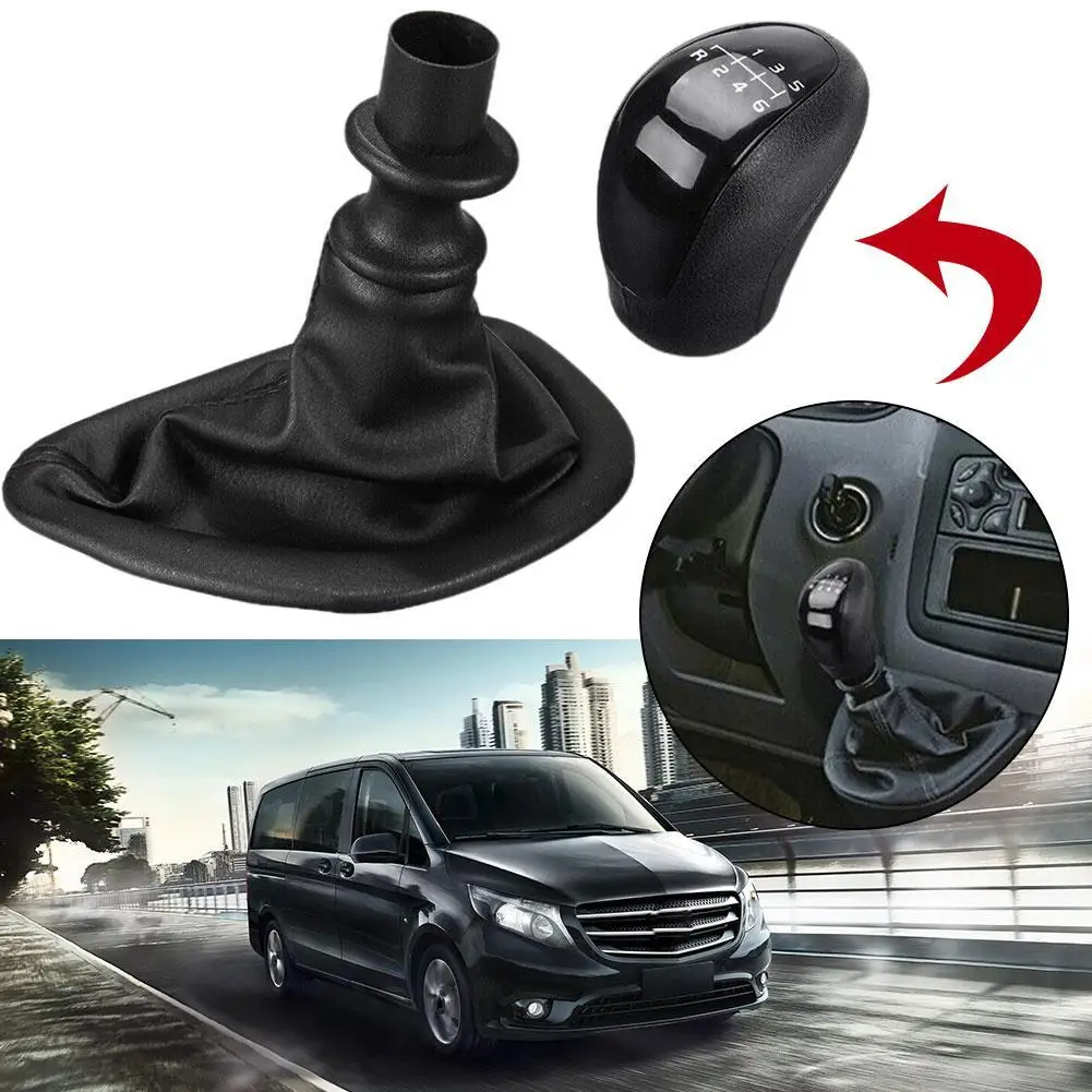 

Кожаная 6-скоростная ручка переключения передач для MERCEDES VITO VIANO W639 с воротниками рычаг переключения передач Пылезащитная крышка внутренние детали