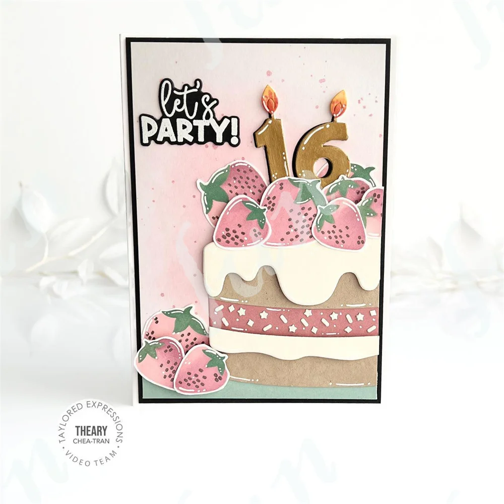 금속 다이 2024 양초 다이 세트, 환상적인 생일 감성 스탬프 및 레이어드 스텐실 세트, DIY 스크랩북 만들기, 신제품