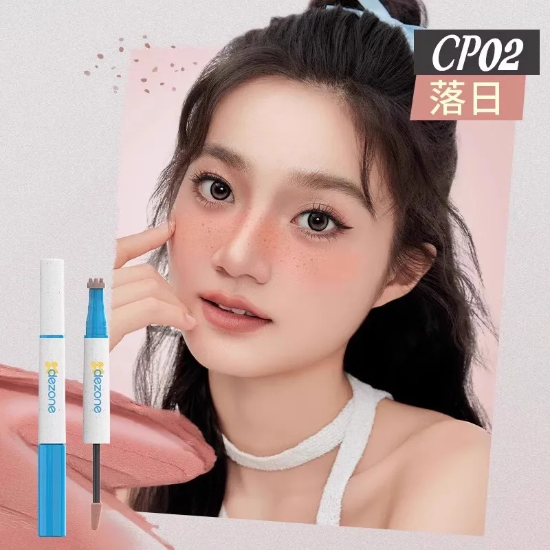 Dezone 2 in 1 Freakle Pen Innovation Debut Freakle Blush Exclusive Freckle Head Face Check Makeup Too Effect Natural Waterproof