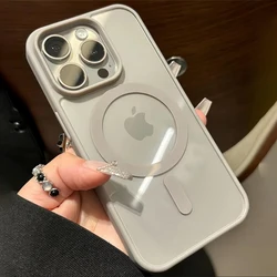 Enhanced Magnetic Matte MagSafe - Compatible Clear Case with Wireless Charging Capability - iPhone 12 Mini (TitaniumGray)