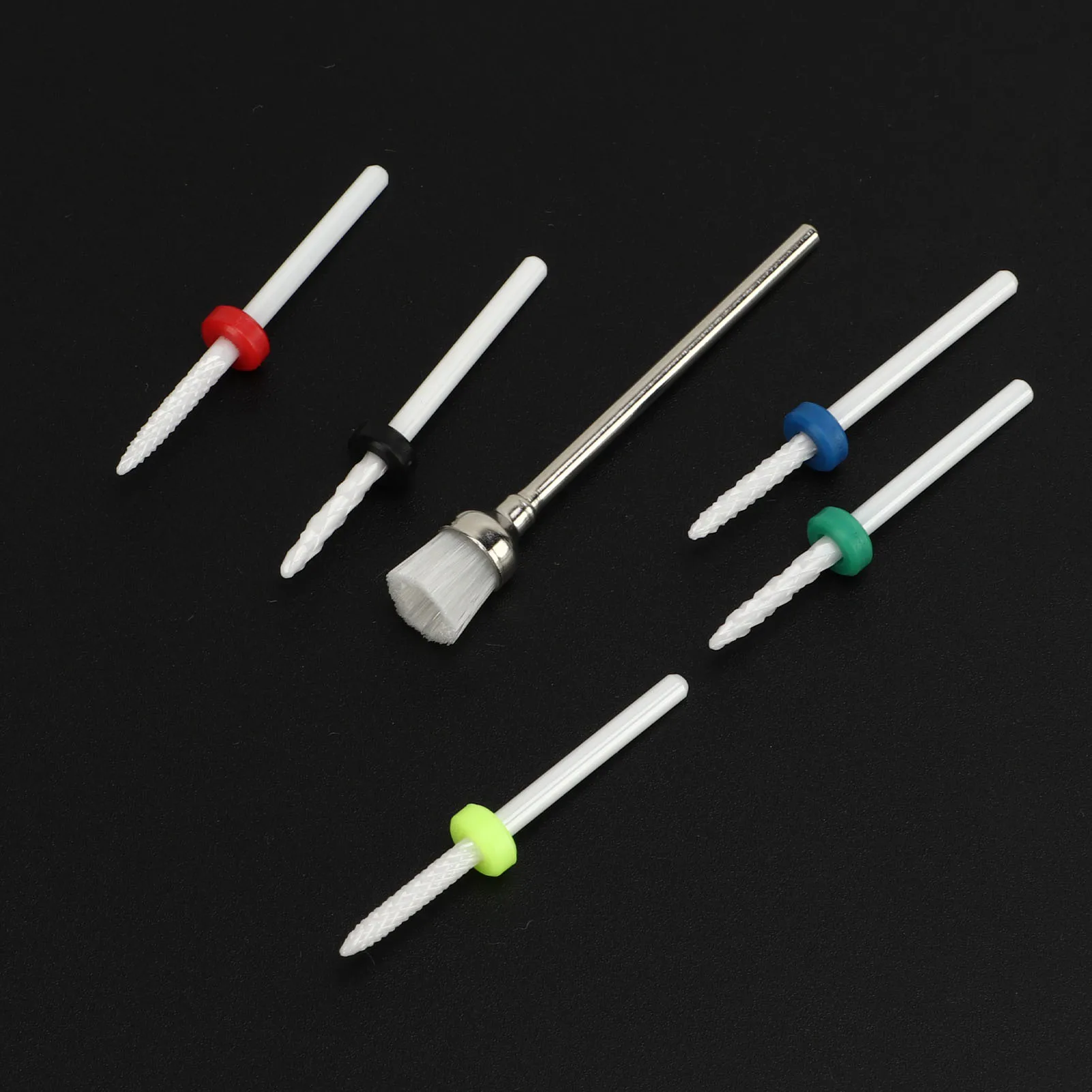 

6pcs Bit Set Professional Home Salon Ceramic Cuticle Remover Bits for nail Artist Novice