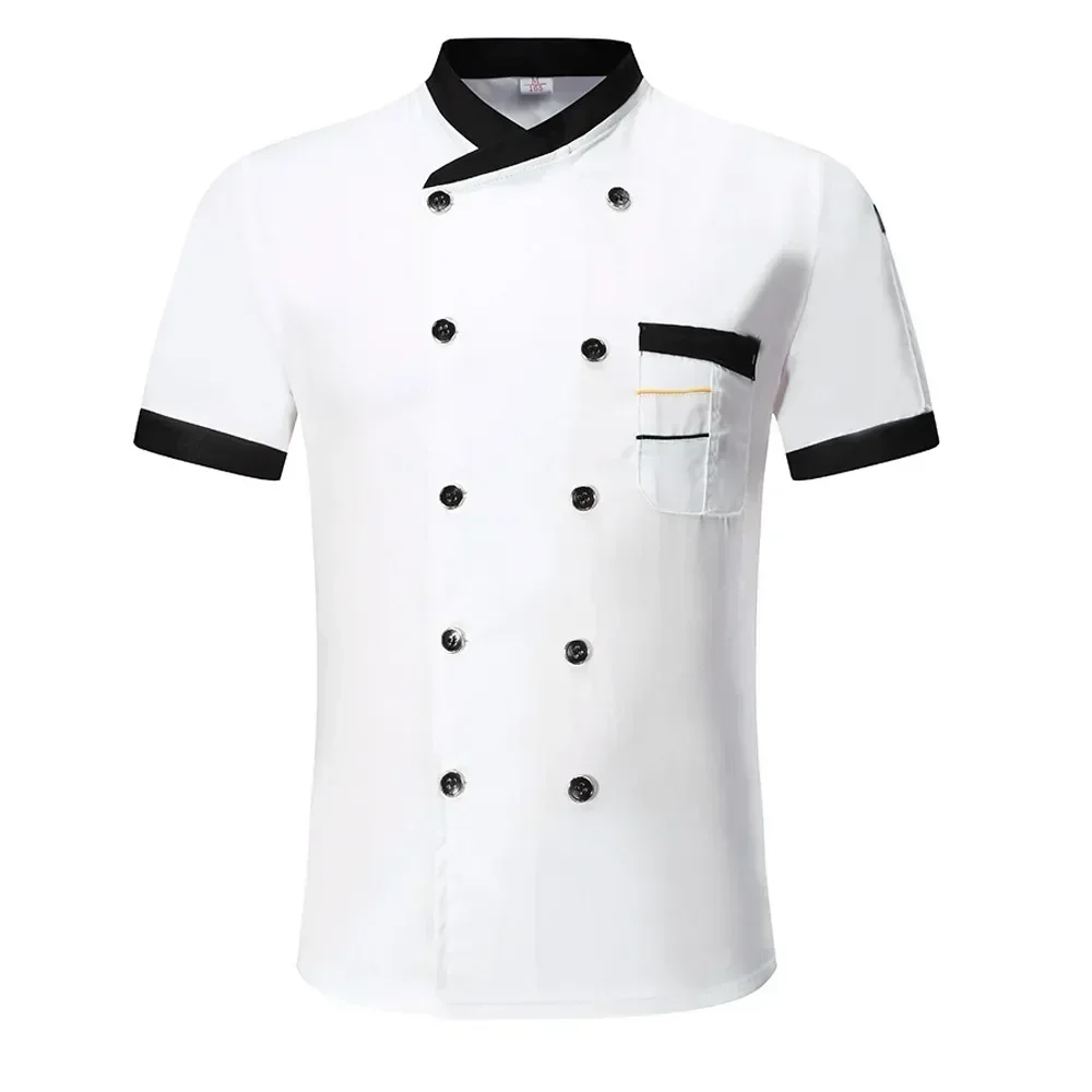 

Chef Jacket Kitchen Catering Restaurant Cooking Hotel Uniform Shirt Mens Clothes Unisex
