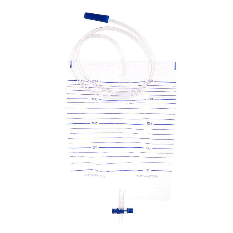 2000ml Disposable Urine Bag Unisex Anti-reflux External Catheter Medical Urine Collector Drainage Pack Urinary Incontinence