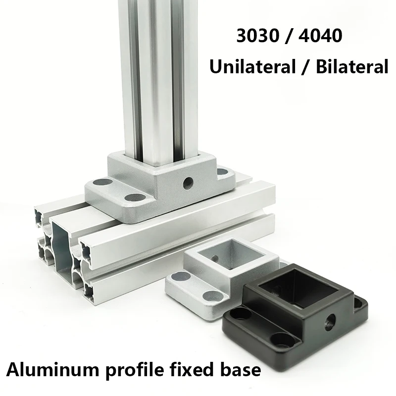 Base Fixa do Perfil de Alumínio Bloco Rápido da Conexão pé do Apoio Flange Condutora Fundação 3030 4040 1pc