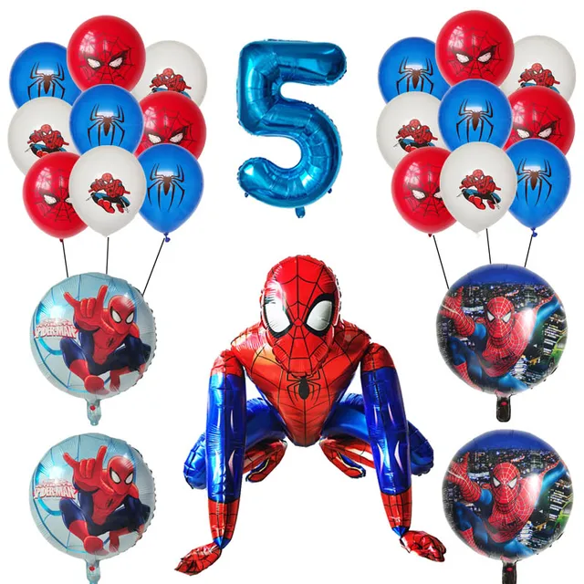 스파이더맨 풍선 세트: 어린이 파티 장식을 위한 슈퍼 히어로적 선택