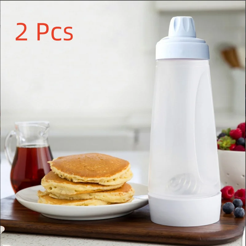 Shaker Bottle Hand Batter Mixing Bottle With Blender Ball For Restaurant Baking Pancakes Cupcakes Muffins Crepes Kitchen Tools