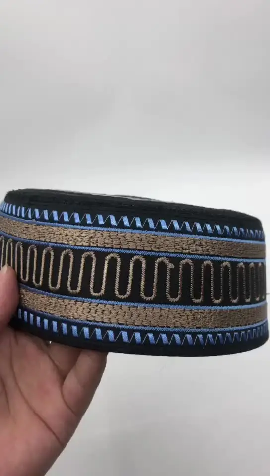 Мужские мусульманские кепки из экокожи Kufi Topi 03254