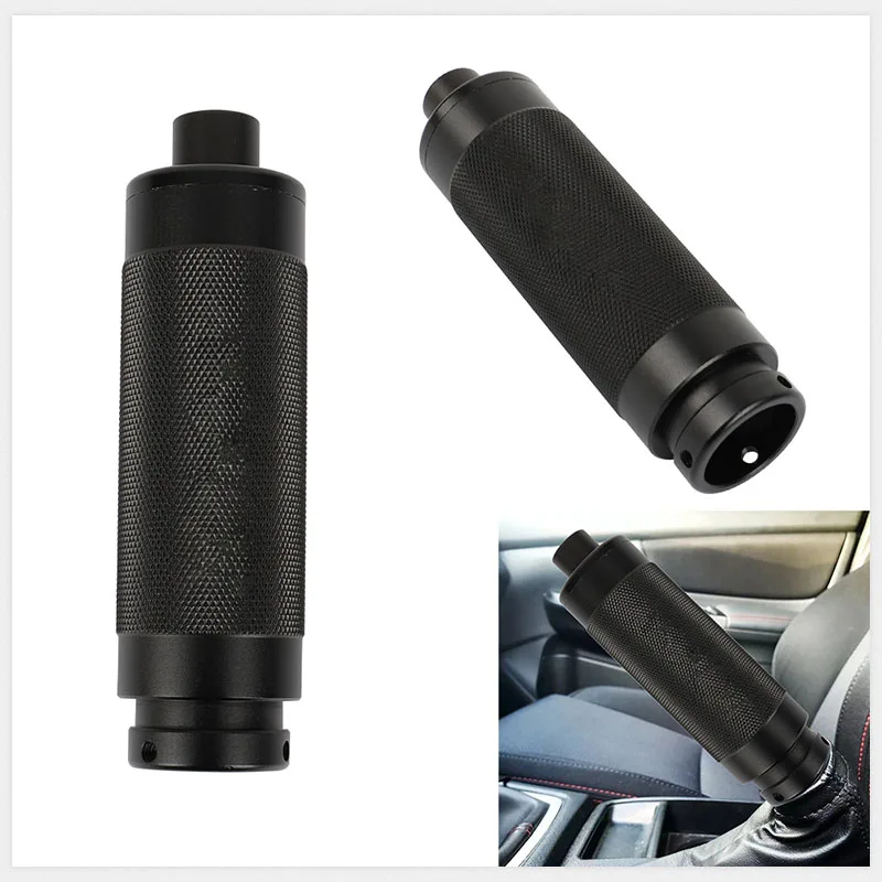 With Button Car Handbrake Universal Aluminum Frosted Feel Hand Brake Lever Parking Protection Cover Grip Stop Auto Accessories handbrake button