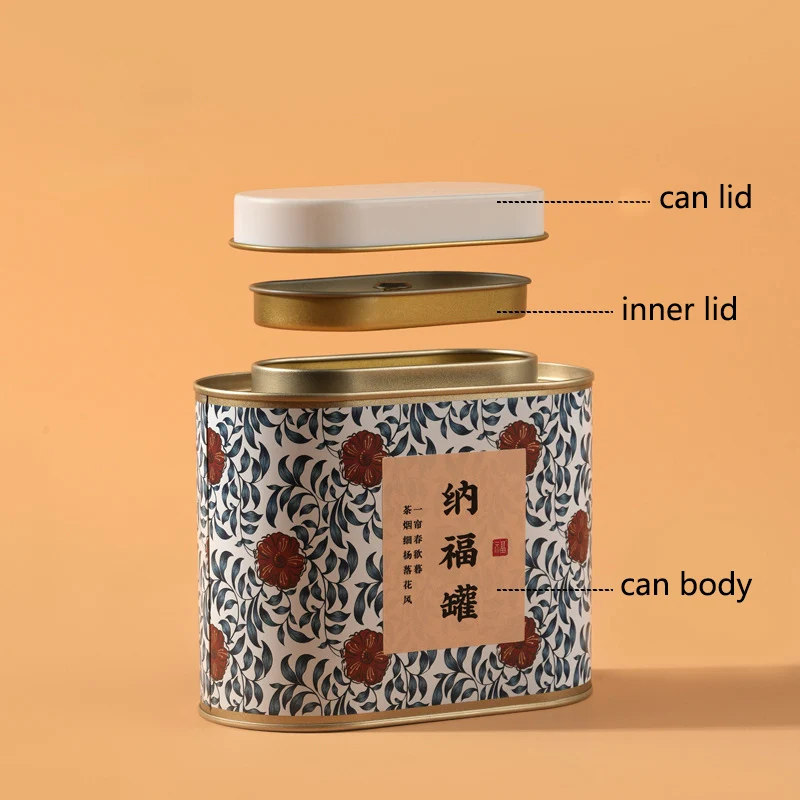 Tea Airtight Container Universal Round Tinplate Storage Tank Seal Food Empty Can Tea Tin Box
