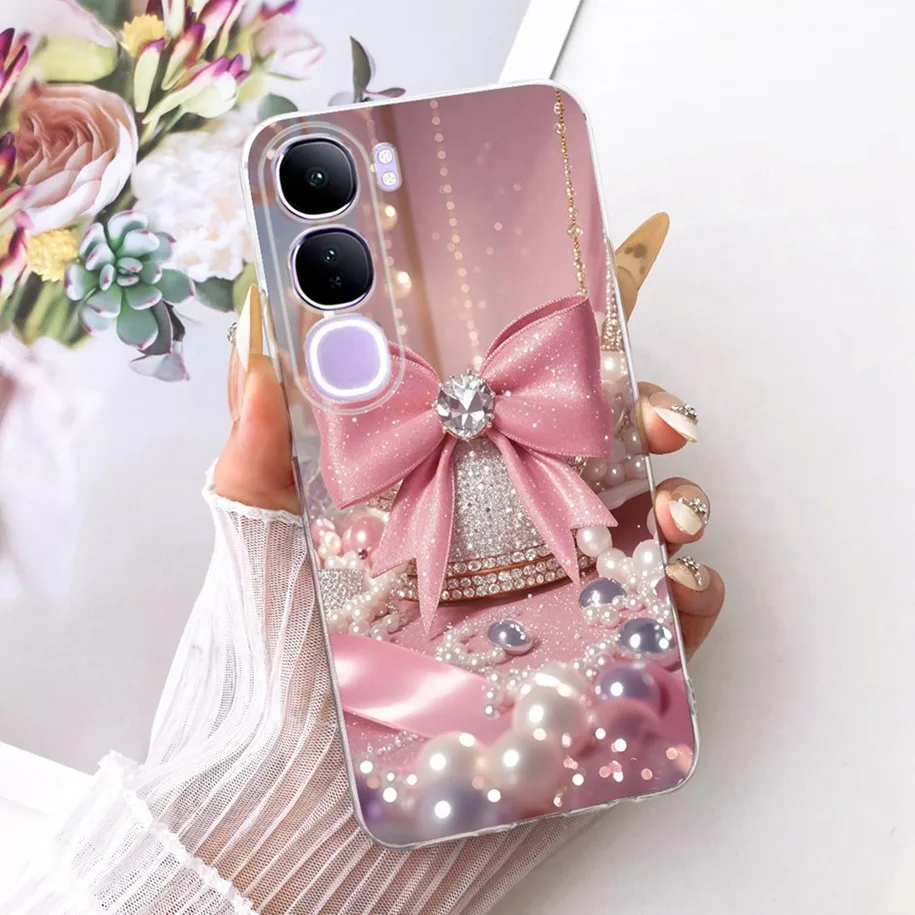 Elegant Bowknot Clear Silicone Phone Case - Slim and Fashionable Back Cover